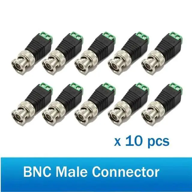 Alt view image 6 of 6 - IDUD 60Pcs Male Metal BNC Connector With DC Connector Plug Screw Terminal UTP Video Balun For CCTV Surveillance Camera