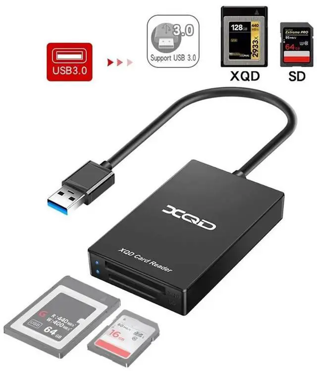 Alt view image 6 of 6 - Q02 Multi-Function USB to XQD Card Reader USB 3.0 Card Reader M/G Memory Card Supports Speeds Up to 5Gbps
