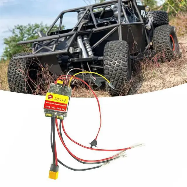 Alt view image 6 of 6 - 30A Dual-Channel Brushed Motor ESC for RC Cars Boats Tracked Vehicles PWM Signal Input Electronic Speed Controller