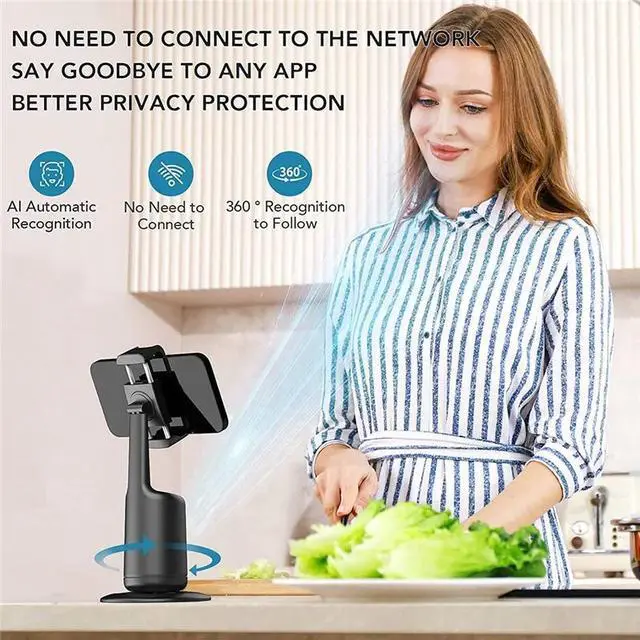 Alt view image 5 of 6 - Phone Auto Face Tracking Gimbal Stabilizer 360° Rotation Desktop Handheld Gimbal Phone Tripod For Live Streaming
