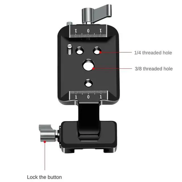 Alt view image 6 of 6 - Rail Clamp Mounting Plate Cold Shoe 1/4 3/8 Vertical Adapter For RS2 RSC2 RS3 Pro RS3 Vertical Components Parts
