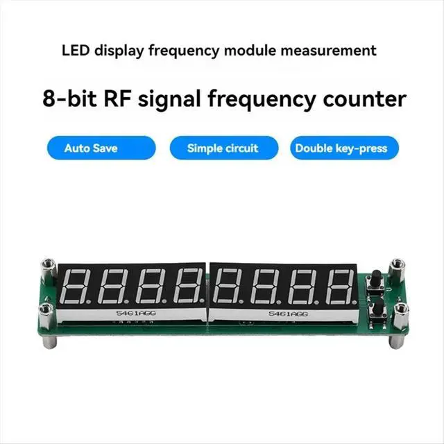Alt view image 6 of 6 - 0.1MHz-1200MHz Signal Frequency Counter Cymometer Meter Tester with LED Display Screen for Radio,Blue Light