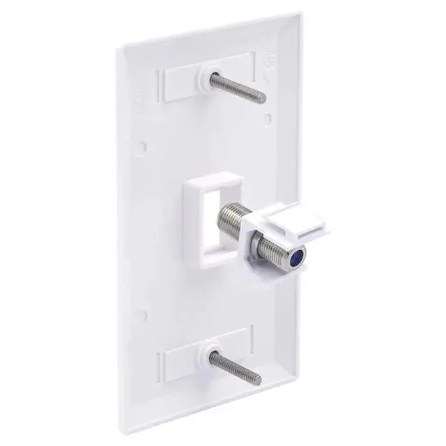 Alt view image 5 of 6 - 50PCS Coax Keystone Jack Insert Coaxial Cable Connector, F-Type RG6 Cable Extender Female To Female For Wall Plate