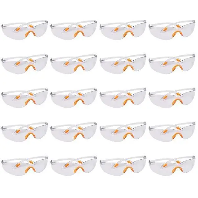 Alt view image 4 of 6 - Safety Glasses For Work& Lab, Protective Goggles For Chemistry Laboratory, Comfortable Impact-Resistant 20-Pack