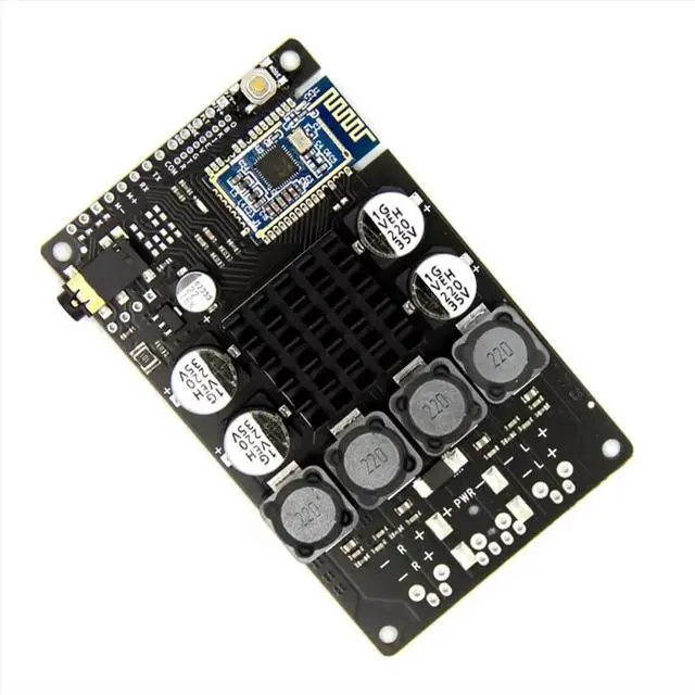 Alt view image 4 of 6 - Bluetooth 5.2 Pair of Box Power Amplifier Switching EQ Group Stereo 2x40W/50W Serial Port
