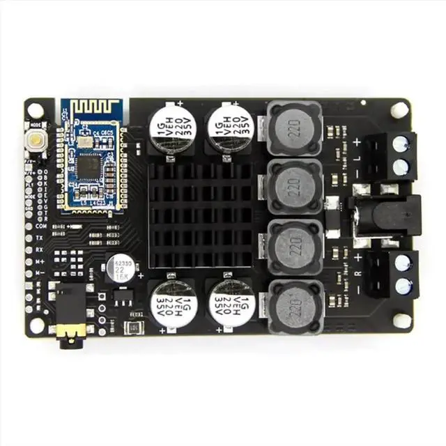 Alt view image 5 of 6 - Bluetooth 5.2 Pair of Box Power Amplifier Switching EQ Group Stereo 2x40W/50W Serial Port