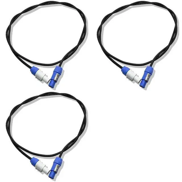 Alt view image 4 of 6 - 3Pcs 1M AC Power Cable For Moving Head Light 5R/7R Moving Head Light Extension Powercon Cable