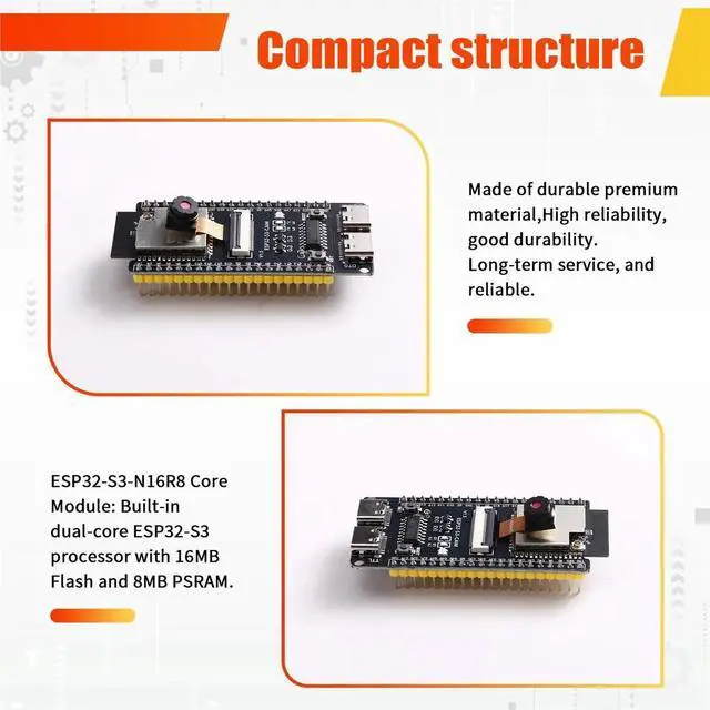 Alt view image 6 of 6 - --CAM Development Board with OV5640 Camera Bluetooth --N16R8 Module for IoT DIY Projects