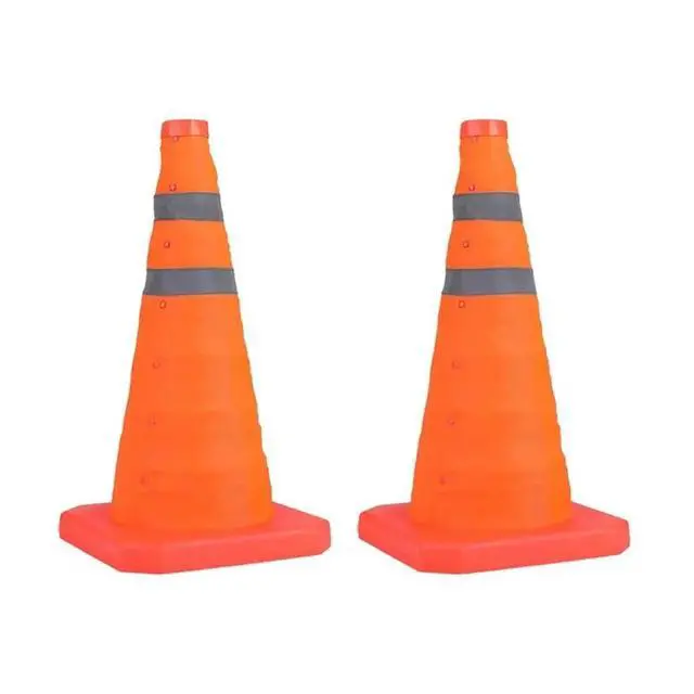 Alt view image 4 of 6 - Traffic Cones,Collapsible Safety Cones,Multi Purpose -Up Cones ,Orange Cones For Parking Lot, Driveway, Driving Etc