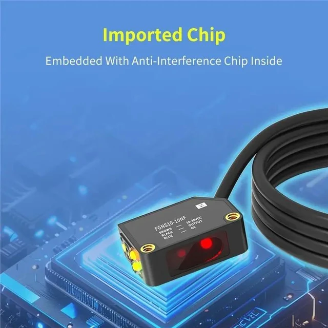 Alt view image 5 of 6 - FGNS10-10NF Optical-Electronics Sensor 24V Diffuse Reflective Red Visible Concentrator For Sensing