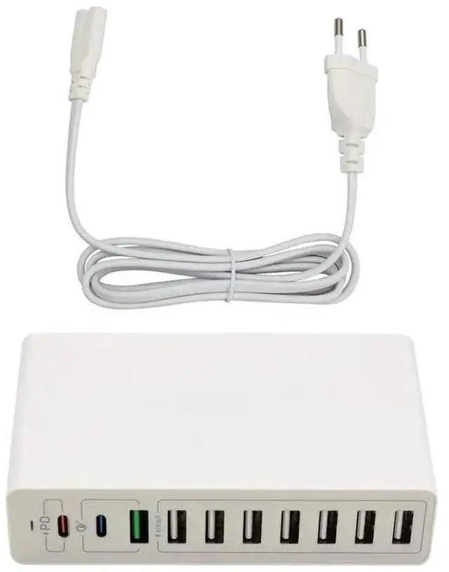 Alt view image 5 of 6 - For USB Station 65W 10 Port Desktop Fast Charging Solution For Smart Phones Tablets Laptops For Multiple Devices
