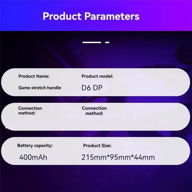 Alt view image 6 of 6 - D6DP Gamepad Stretching Extendable Gaming Controller Bluetooth Handle Pad For Phone Android Gamepad Game Accessoires A