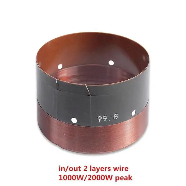 Alt view image 4 of 6 - 99.8mm Speaker Subwoofer Voice Coil 1000W 15"Bass 18"Subbass Repair Part 2 Layers Wire In Out With Copper Wire Glassfiber Former