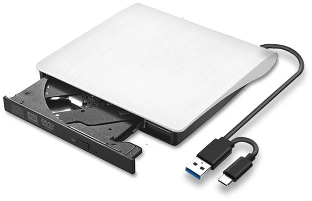 Alt view image 5 of 6 - USB 3.0 SATA External DVD CD-ROM RW Drive Enclosure 5Gbps High-Speed 12.7mm Optical Drive Case for Laptop Desktop White