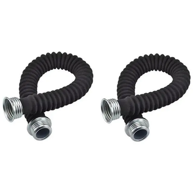 Alt view image 4 of 6 - IDUD 2PCS 40Mm Respirator Hose Tube Pipe Assembly Black 20 Inch