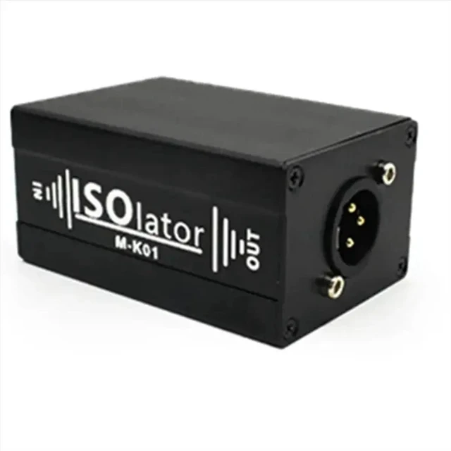 Alt view image 5 of 6 - XLR Audio Isolator Noise Reduction Filter Eliminates Current Noise Dual Channel 6.5 XLR Mixer Audio