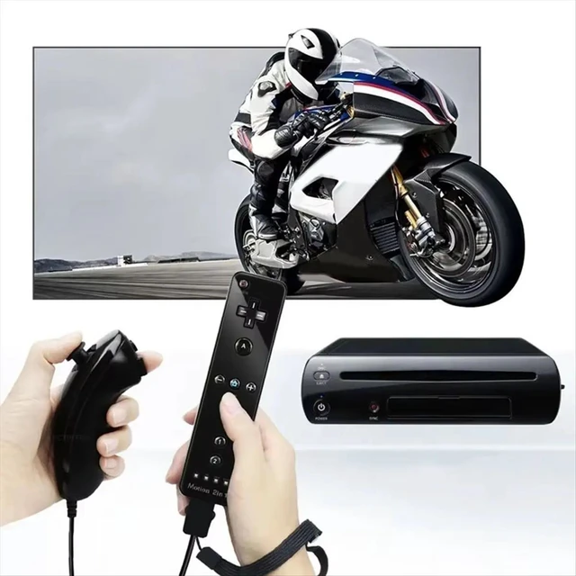 Alt view image 6 of 6 - Bluetooth Gamepad for / U Console Remote Controller with Motion Plus, Nunchuck, and Wrist Strap C