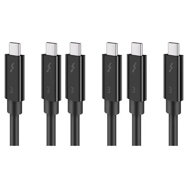 Alt view image 5 of 6 - 3X Typec Cable For Thunderbolt 3 Data Cable 40Gbps Full Speed 100W Fast Charge 5K Transmission 50Cm