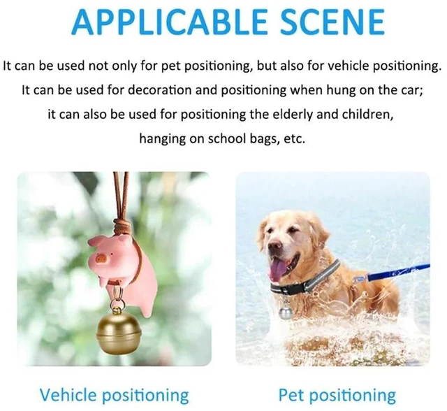 Alt view image 6 of 6 - G15 Bell Collar Anti-Lost Cats And Dog Anti-Lost Tracker Device GPS Locator Positioning Waterproof -B