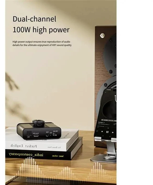 Alt view image 6 of 6 - IDUD YS-D100 100W Bluetooth5.4 Digital Audio Amplifier Hifi Sound TPA3116D2 Receiver Car Mini Home Theater System 2.0 EU Plug