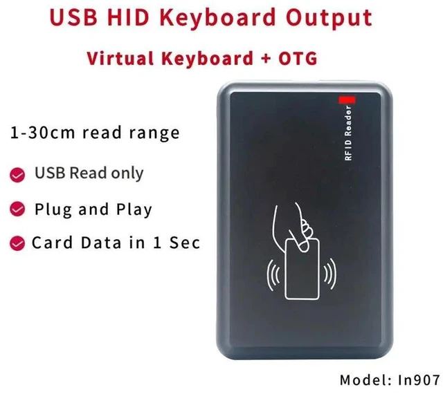 Alt view image 6 of 6 - RFID Reader Writer 915M USB Plug& Play , Long-Range RFID Inventory Device, Handheld UHF Tag Reader