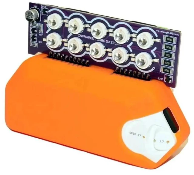 Alt view image 6 of 6 - For Flipper Zero TURBO Infrared Dazzler Blaster 200 Meter(650 Feet) IR Emitter Module For Signal Testing In Range Open Area