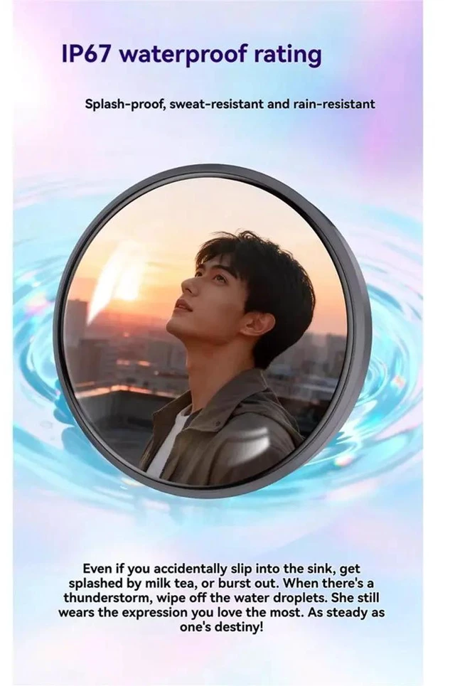 Alt view image 5 of 6 - Electronic Badges 1.85 Inches LCD Touch Screen Animes Pin Can Uploading Photos GIFs and Videos Gift for Fan