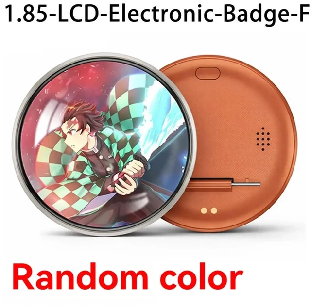 Alt view image 6 of 6 - Electronic Badges 1.85 Inches LCD Touch Screen Animes Pin Can Uploading Photos GIFs and Videos Gift for Fan