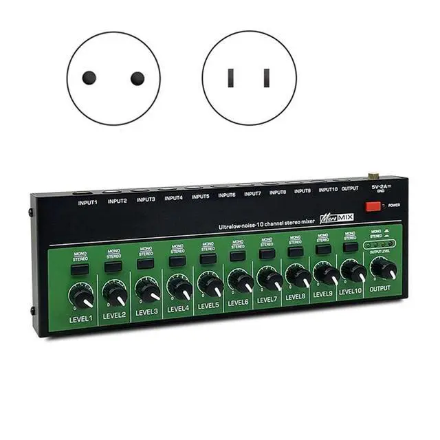 Alt view image 4 of 6 - MX1002 10 Channels Stereo Headphone Amplifier Mini Ultra Low Noise Audio Amplifier Earphone Splitter