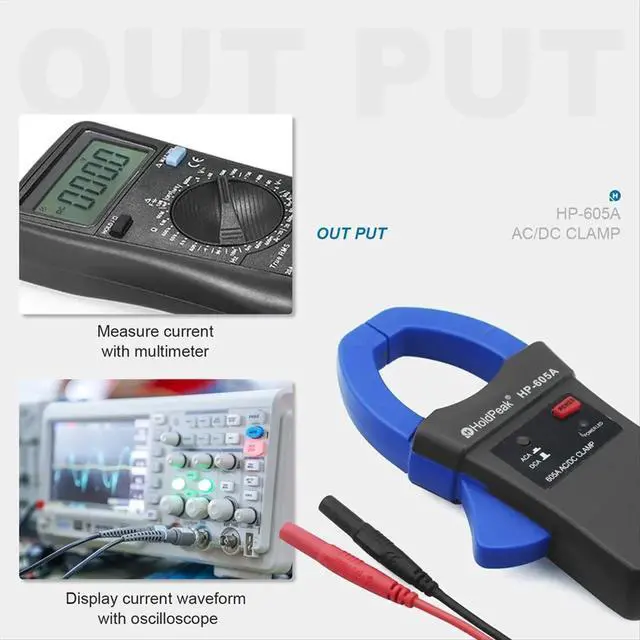 Alt view image 6 of 6 - -605A Clamp Adapter 600A Current Power LED 45mm Jaw Digital Clamp Multimeter for Multimetro