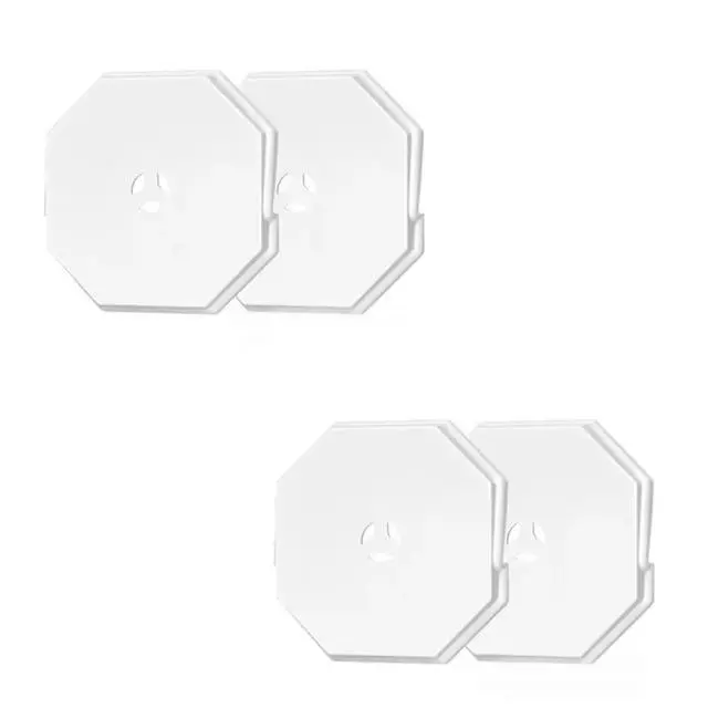 Alt view image 4 of 6 - 4 Pcs Mounting Blocks Kit Octagon Wall Plate For Outdoor Light Or Camera, Fits 1/2 Inch Lap Height Siding