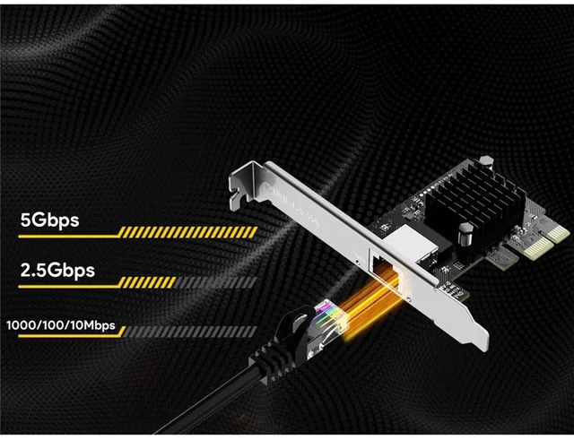 Alt view image 5 of 6 - 5Gbps PCIE Network Card Ethernet Adapter RTL8126 Chip Supports Wake on LAN & PXE Boot for Win10/11