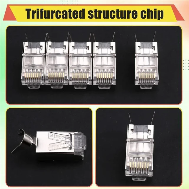 Alt view image 6 of 6 - RJ45 Crystal Head Super Seven Crystal Head Connector