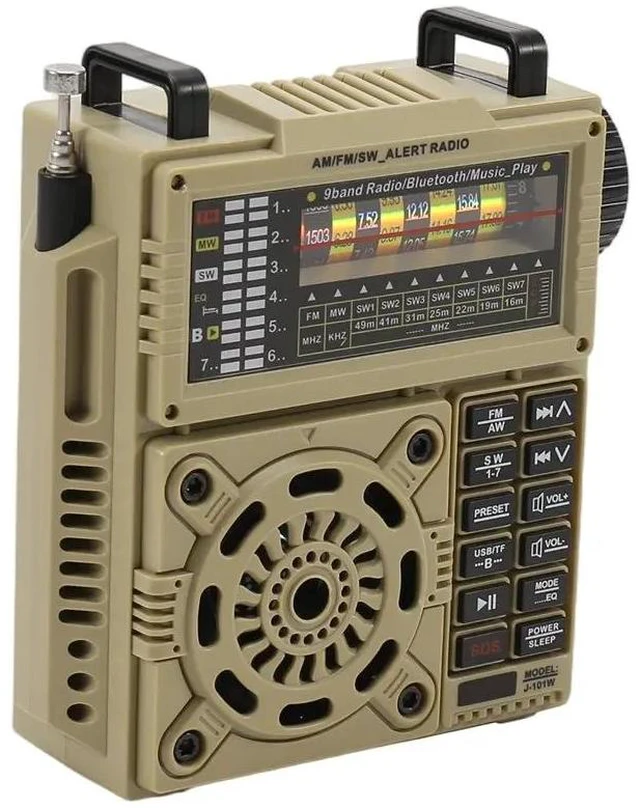Alt view image 5 of 6 - Full-Band AM/FM SW FM Radio Receiver Ham Radio Emergency Shortwave SOS Alert Amateur Radio