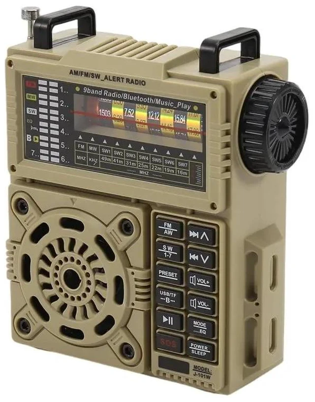 Alt view image 6 of 6 - Full-Band AM/FM SW FM Radio Receiver Ham Radio Emergency Shortwave SOS Alert Amateur Radio