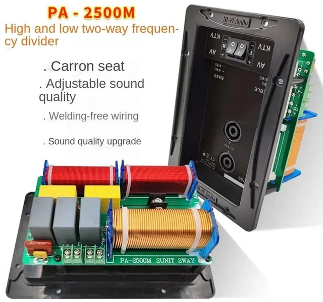 Alt view image 6 of 6 - 800W 2 Way Speaker Audio Frequency Divider Treble Bass 2 Unit Crossover Filters DIY HIFI Home Theater Durable Easy To Use