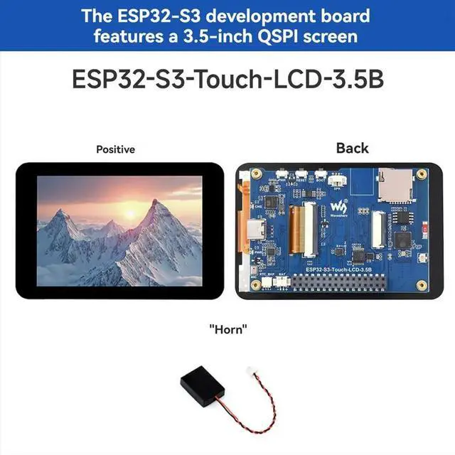 Alt view image 6 of 6 - - Development Board 3.5inch LCD Capacitive Touch Display Wi-Fi 2.4G+BLE 5 Support AI XiaoZhi