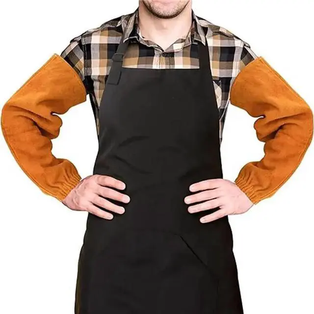 Alt view image 5 of 6 - 8X Welding Sleeves, Guards Welding Sleeves Heat & Flame Resistant Protection For Men And Women In Welding Work