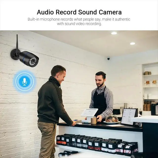 Alt view image 6 of 6 - 5MP Cameras HD 1080p Waterproof Open IP Frame of A Fingered Vision of the Audio Recording of the ICS EU PLUG
