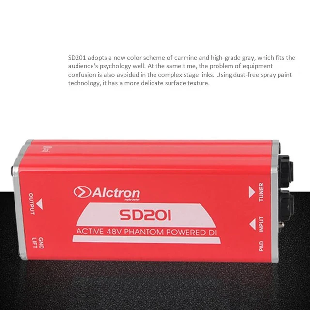 Alt view image 6 of 6 - SD201 Active DI Box Impedance Transformation DIBOX Professional Stage Effects Direct Connect Box