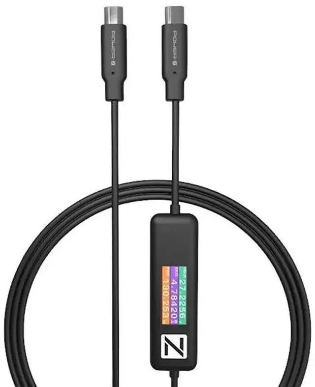 Alt view image 4 of 6 - AK001 Multi-Function 240W USB PD Charging Test Cable With Color Display Compatible With USB-C Devices 48V 5A