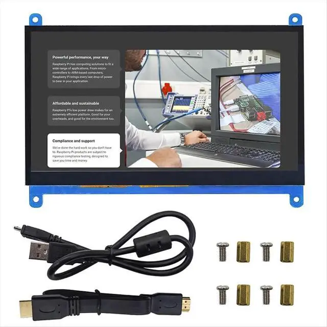 Alt view image 5 of 6 - 1024x600 7 Inch Touch -Compatible Display Touch Screen Panel for Raspberry Display LCD HD Display Pc Monitor IPS