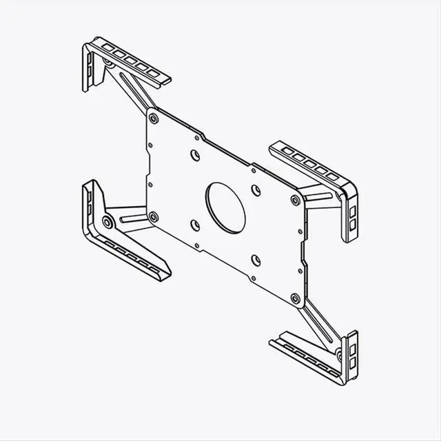 Alt view image 5 of 6 - Wall Mount Tablet Enclosure Adjustable Tablet Holder Tablet Bracket Wall Hanging or Desktop Stand Holder UTC-13 Black