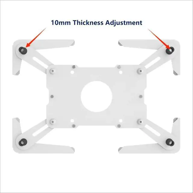 Alt view image 6 of 6 - Wall Mount Tablet Enclosure Adjustable Tablet Holder Tablet Bracket Wall Hanging or Desktop Stand Holder UTC-13 Black