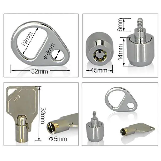 Alt view image 6 of 6 - 10X Desktop Computer Lock Computer Case Lock Lock For Internet Cafe Office Management Lock