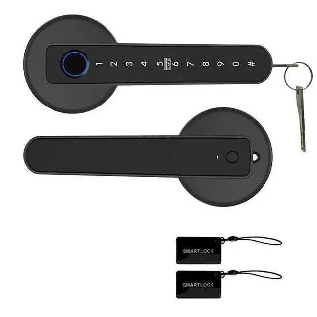 Alt view image 4 of 6 - Smart Fingerprint Door Lock,Biometric Door Knob With Keypad, APP Control Handle For Bedroom, Office Hotel, Apartment