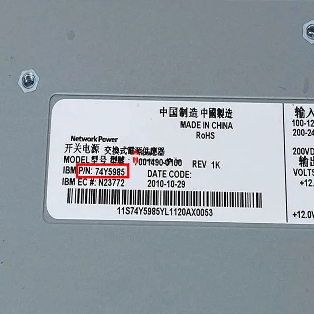 Alt view image 3 of 3 - PSU For P710 P720 P730 P740 Power Supply 7001490-J100 700149-J000 74Y9082 00E7187 00E8277 74Y5985 74Y8677 74Y4926