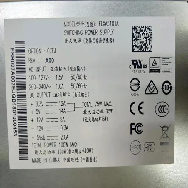 Alt view image 3 of 3 - 90%-95% PSU For Acbel Internet Bar Server 1U 100W Power Supply FLXA5101A