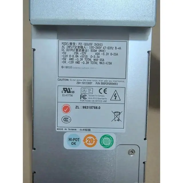 Alt view image 2 of 3 - 1pcs for P2F-5500V 500W Server Power Supply