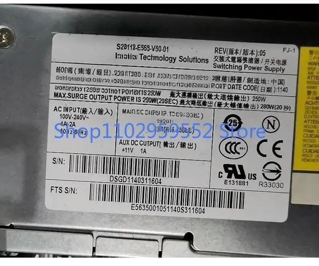 Main image of 1Pcs for TX100S3 P900 power supply S26113-E563-V50-01 DPS-250AB-62A